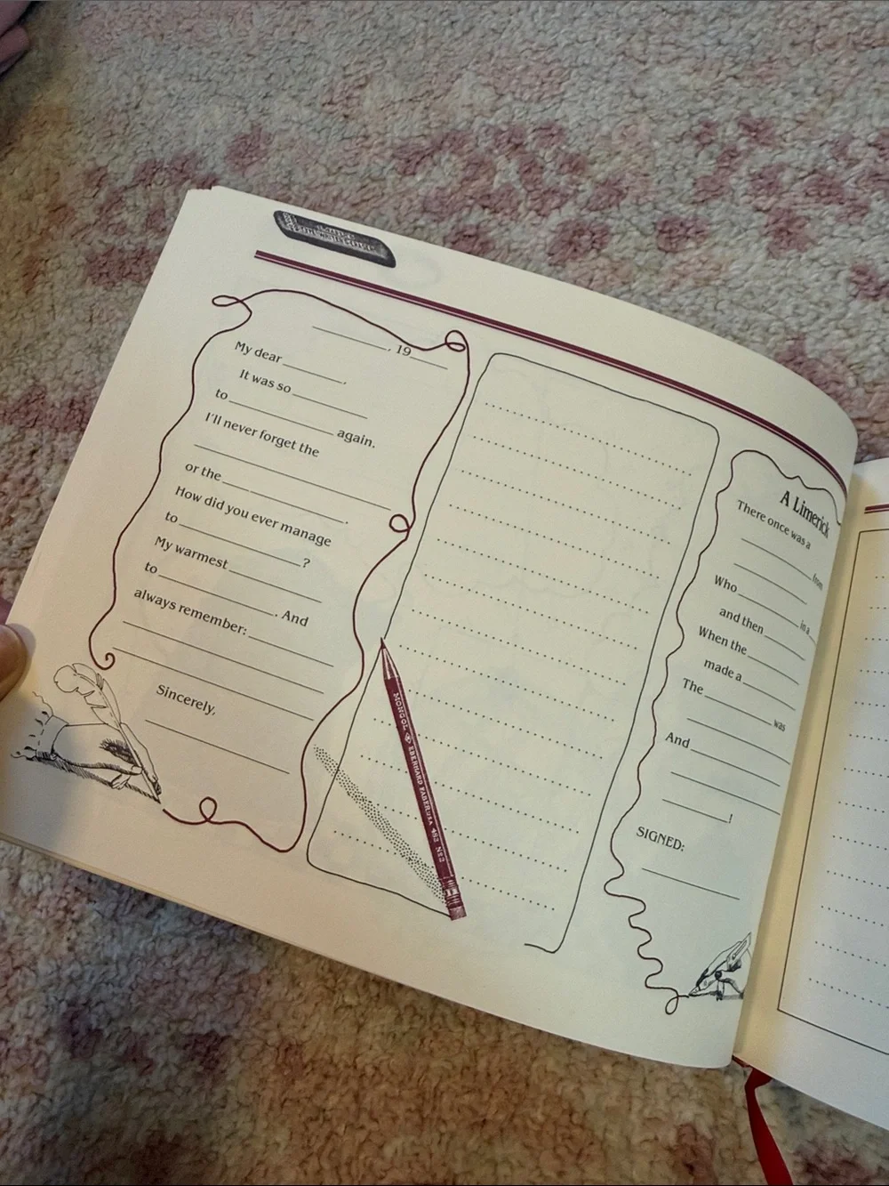 Vintage *Unused* “More Than A Guest Book” Red Hardcover